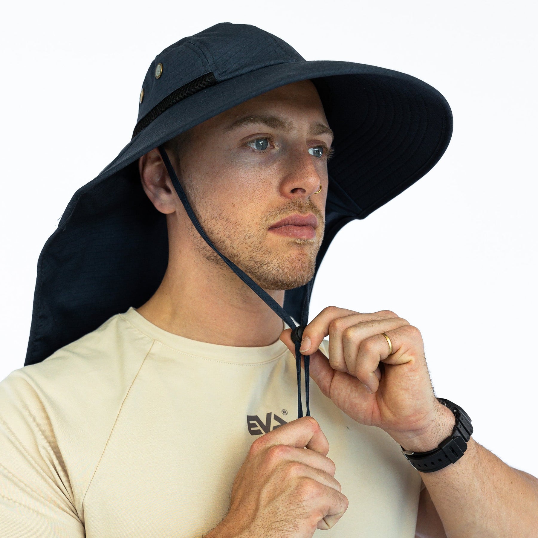 UV Outdoor Hat Sun Protective UPF50+ (Cotton Navy) - Suvi