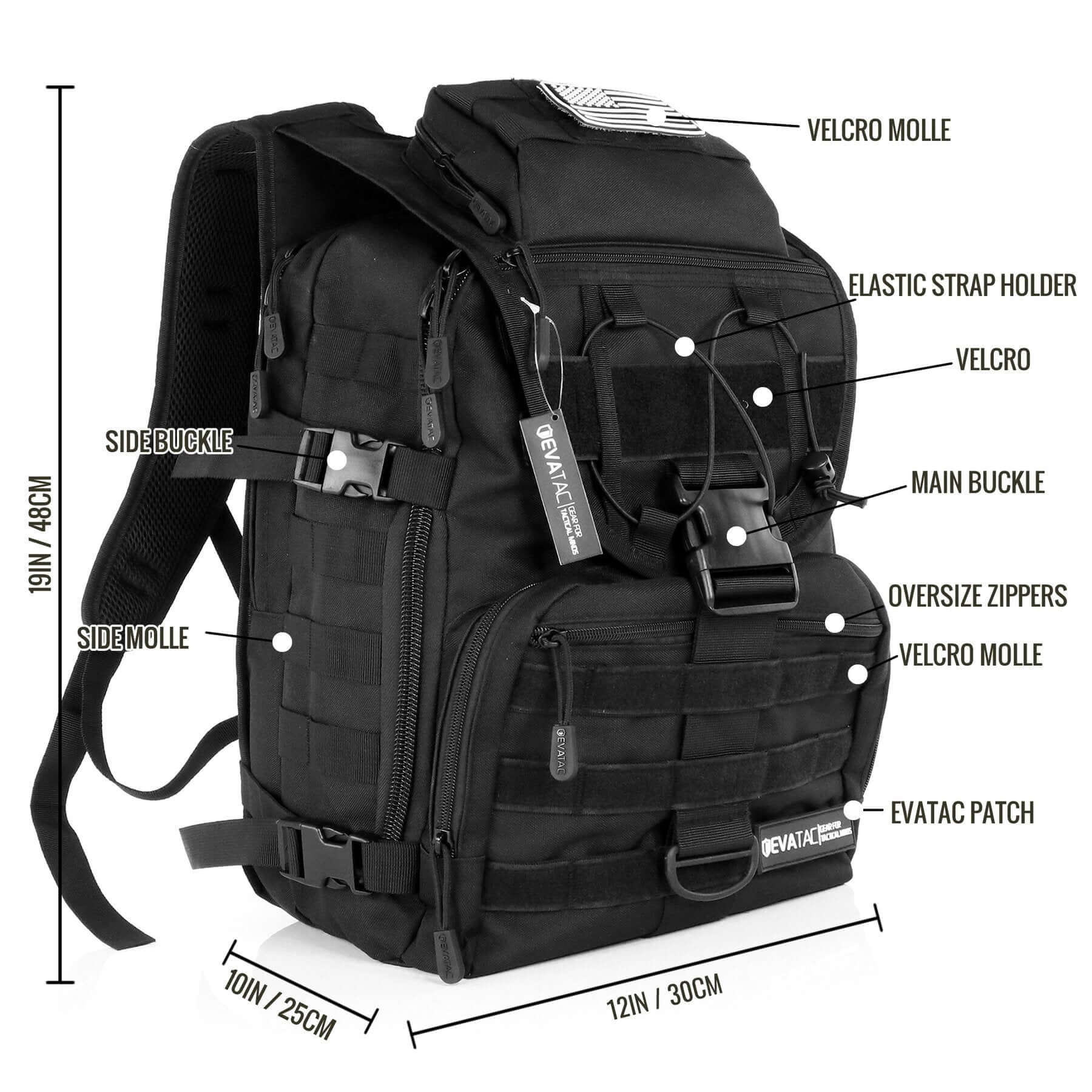 Tactical backpack outlet with velcro